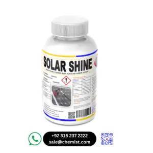 Solar Shine Solar Cleaner by Alkemist Water Chemical Solutions for solar panel cleaning and maintenance in UAE and Pakistan.