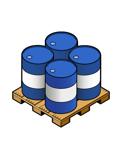 Glycerin in an industrial IBC container